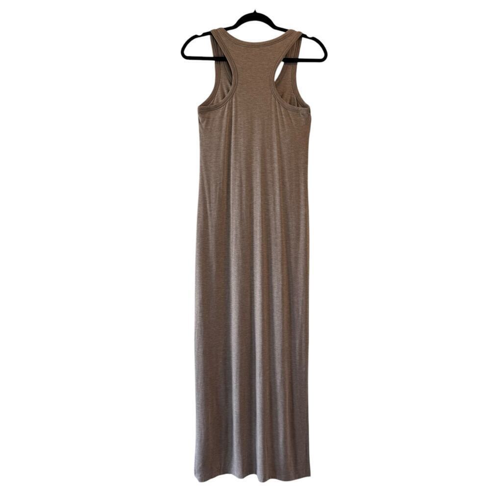 Artisan NY Sleeveless Tank Rayon Blend Maxi Dress Side Slit Dark Taupe, Wm's XS - Picture 4 of 7